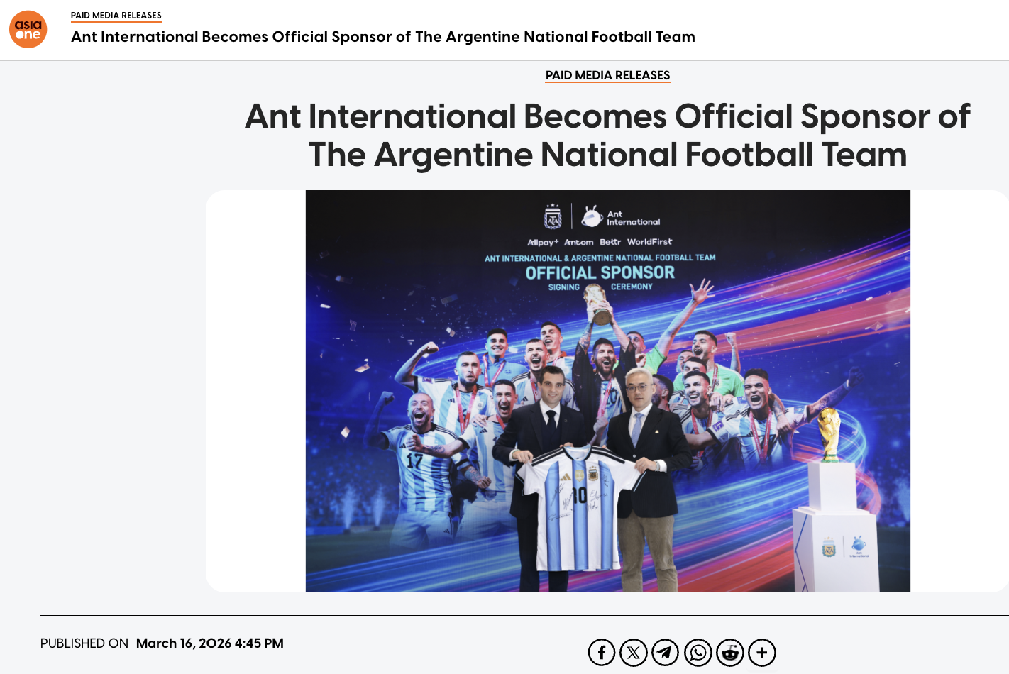 传讯拓展与AsiaOne建立战略合作伙伴关系，进一步拓展在新加坡及亚太地区的影响力