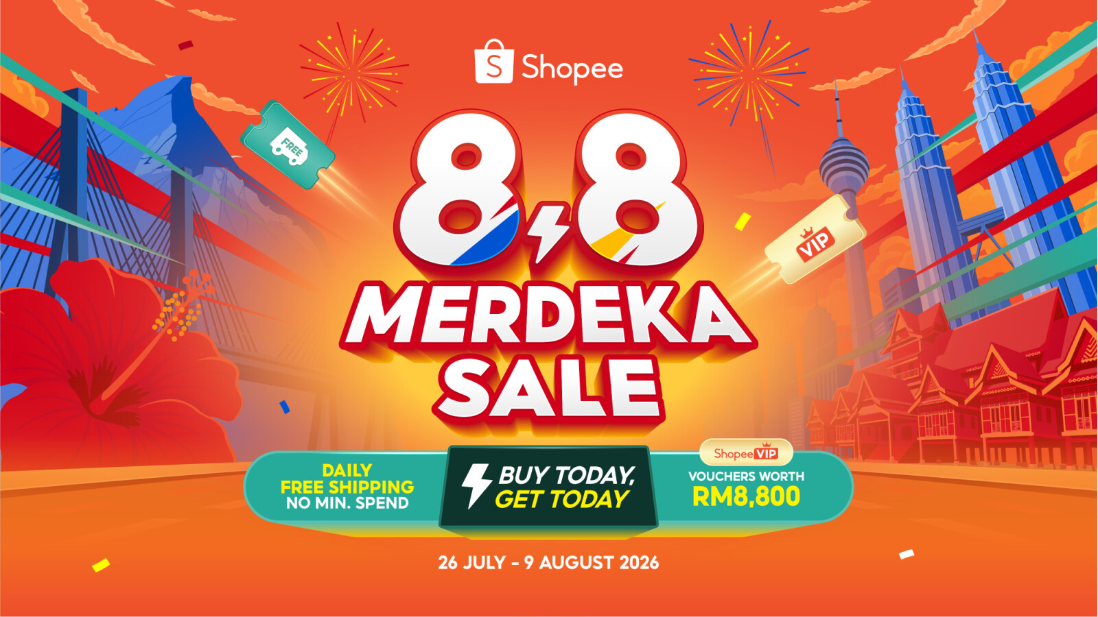 Shopee 8.8 Merdeka Sale Visual